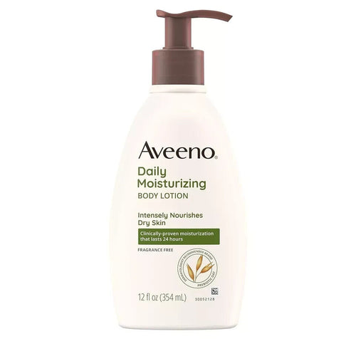 Aveeno Daily Moisturizing Body Lotion with Soothing Prebiotic Oat, 12 fl. Oz