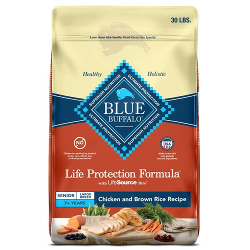 Blue Buffalo Life Protection Formula Senior Large Breed Dry Dog Food, Chicken
