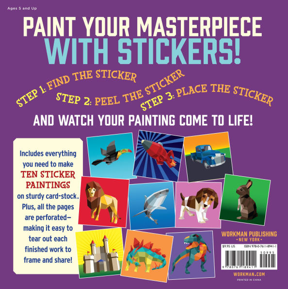 Paint by Sticker Kids: Create 10 Pictures One Sticker at a Time(E-B00KS) DIGITAL BOOK