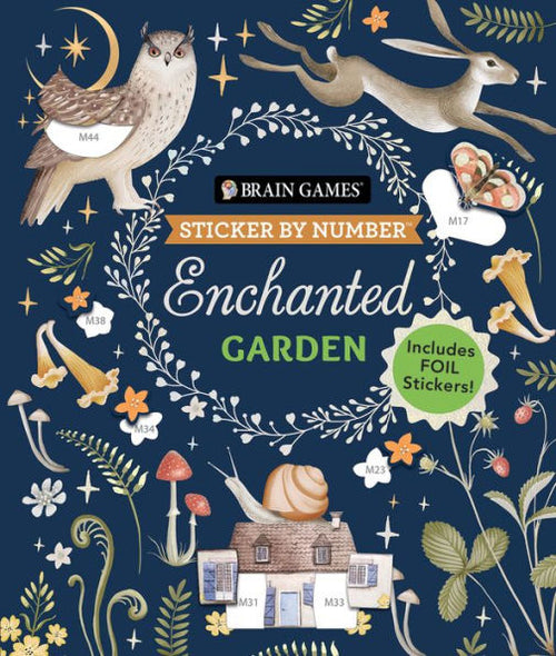 Brain Games Sticker By Number ENCHANTED Garden(E-B00KS) DIGITAL BOOK