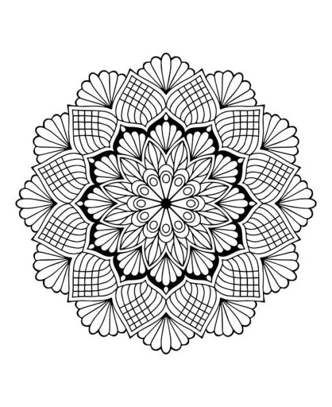 Mandala Glitter Coloring Book(E-B00KS) DIGITAL BOOK