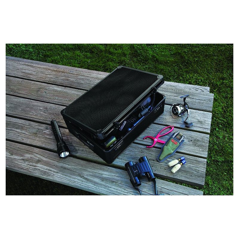 Vaultz Locking Storage Chest - Tactical Black: Impact-Resistant Portable Safe with Combination Lock, 18x13x6 Inches