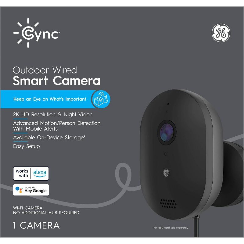 GE CYNC Smart Outdoor Wired Security Camera
