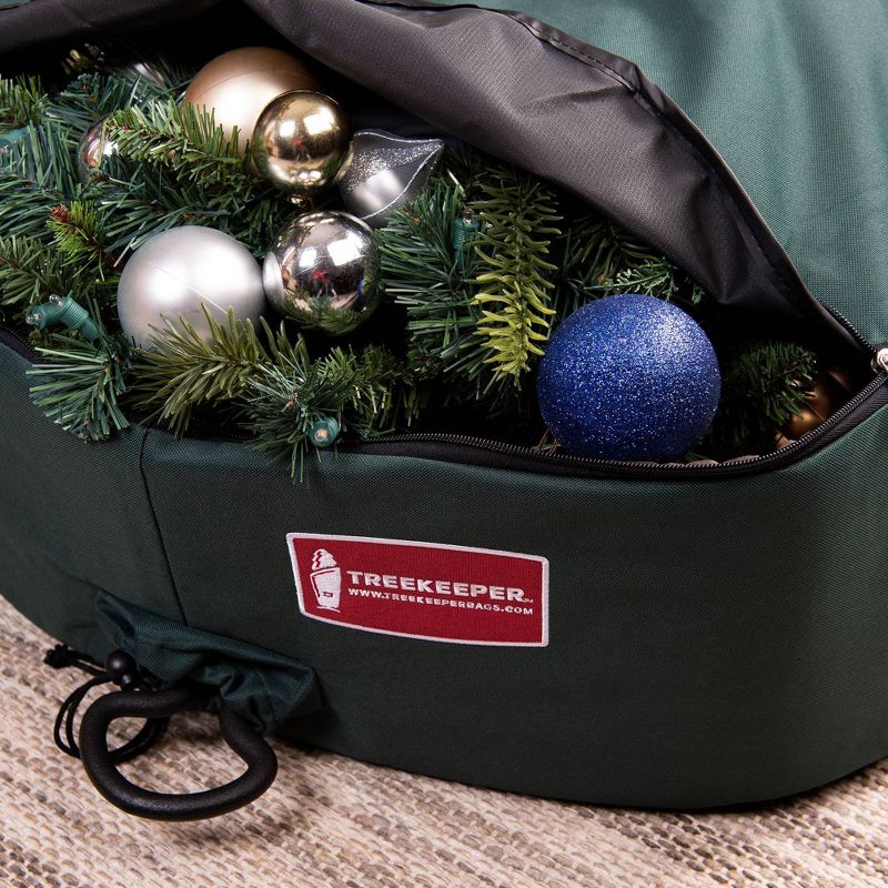30" Wreath Storage Bag with Removable Handle - TreeKeeper: Padded Polyester, Built-In Handles, Spot Clean, 4.23 Volume