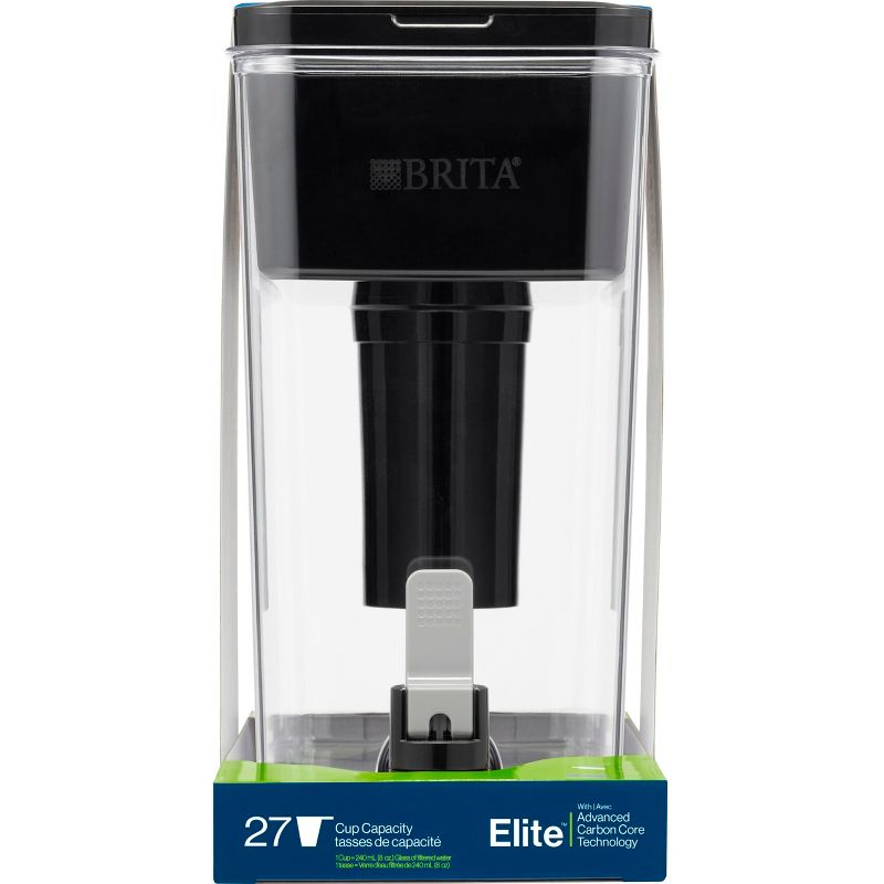 Brita Extra Large 27-Cup UltraMax Filtered Water Dispenser with Filter - Jet Black