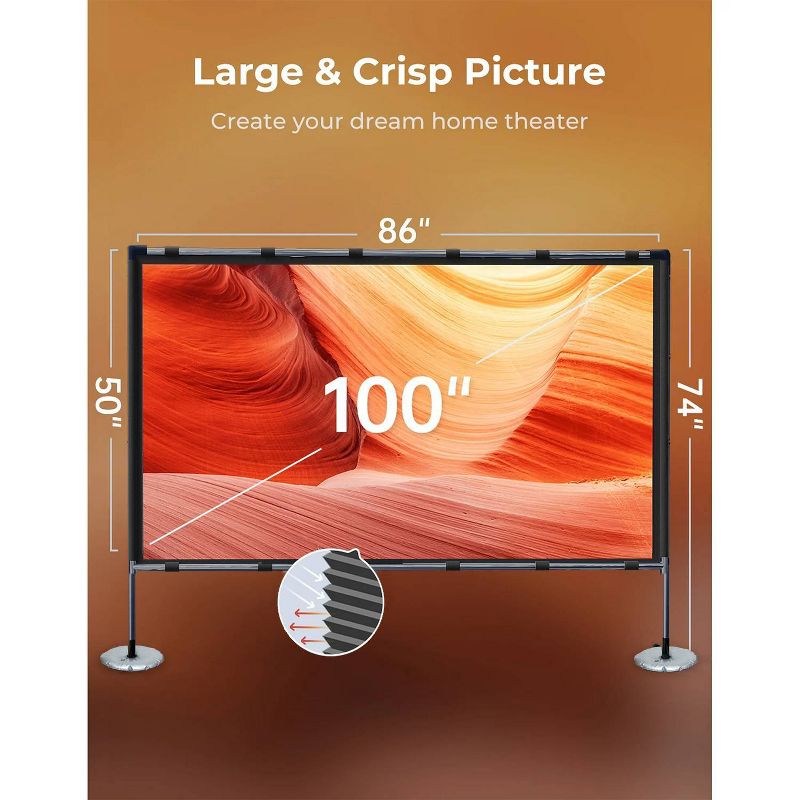 Vankyo 100" Projector Screen with Stand