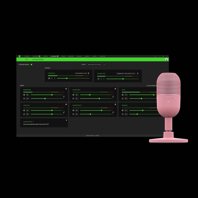 Razer Seiren V3 Mini Ultra Compact USB Microphone - Quartz Edition