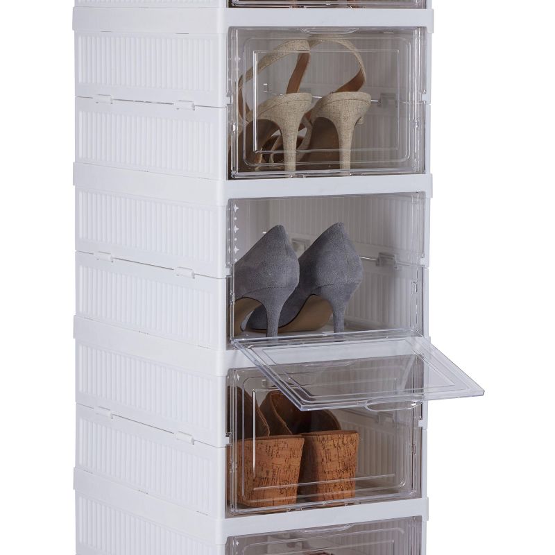 Simplify 6 Tier Collapsible Shoe Organizer Storage Box