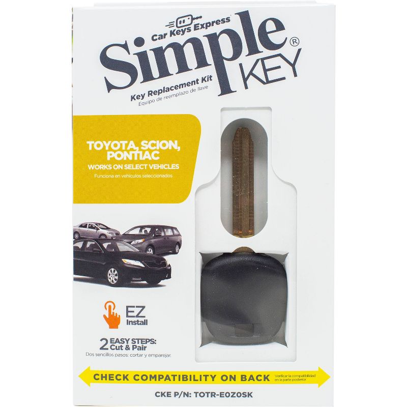 Car Keys Express Toyota Simple Key TOTR-E0Z0SK: Black Vehicle Electronics Accessory for RAV 4, Radio Frequency