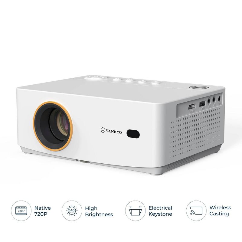 Vankyo Leisure 470W 720P Portable Projector with Wireless Connectivity