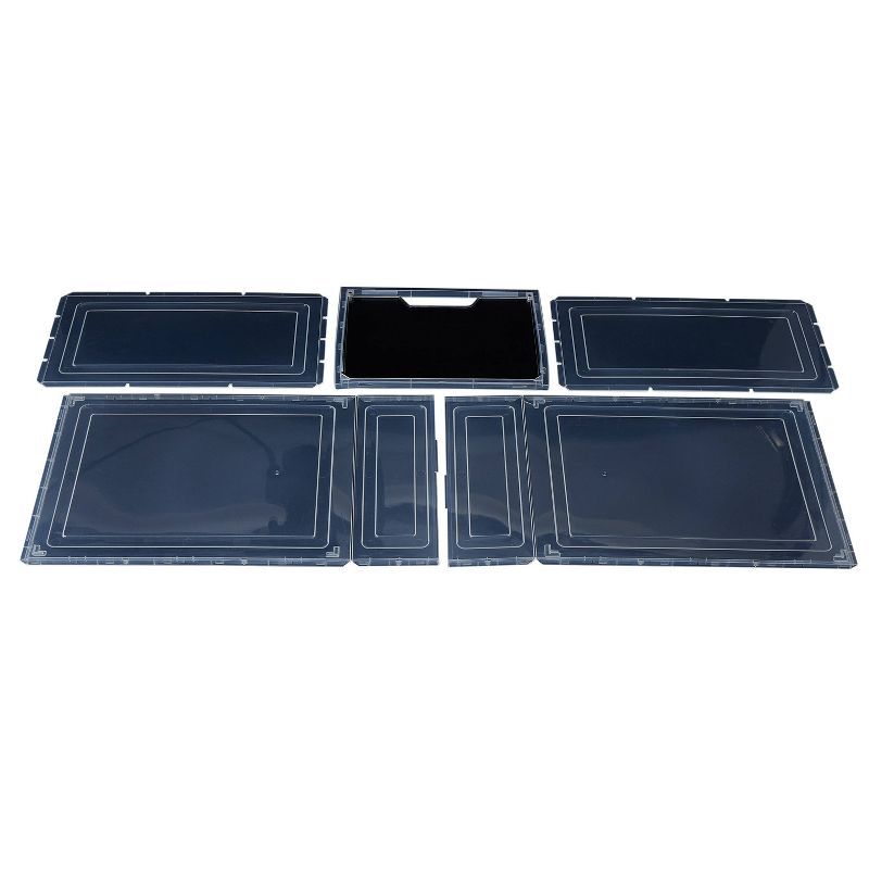 Simplify Drop Front Shoe Box - Set of 6 - Clear: PET & Polypropylene, Decorative Storage Bins, 13.4" W x 9.8" D x 7.1" H