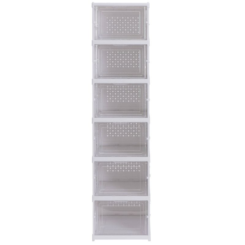 Simplify 6 Tier Collapsible Shoe Organizer Storage Box
