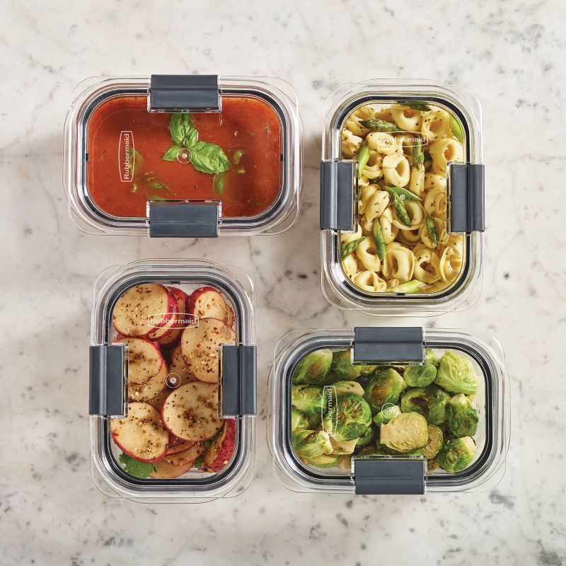 Rubbermaid Brilliance 22pc Plastic Food Storage Container Set Clear: Microwave, Dishwasher & Freezer Safe, 1 Year Warranty