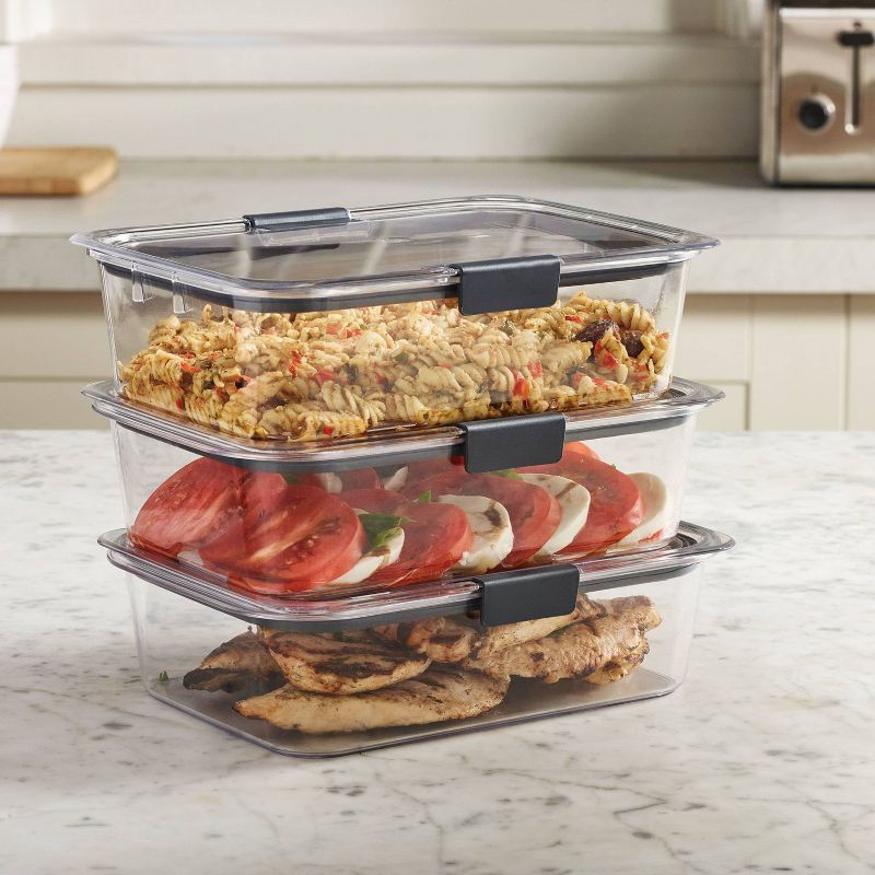 Rubbermaid Brilliance 22pc Plastic Food Storage Container Set Clear: Microwave, Dishwasher & Freezer Safe, 1 Year Warranty