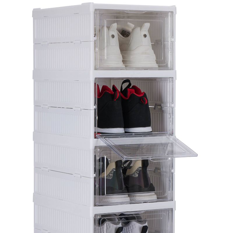 Simplify 6 Tier Collapsible Shoe Organizer Storage Box