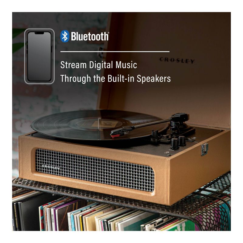 Crosley Voyager Bluetooth Vinyl Record Player - Tan