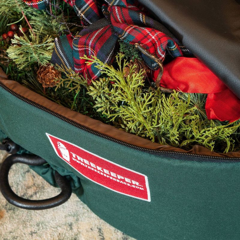 30" Wreath Storage Bag with Removable Handle - TreeKeeper: Padded Polyester, Built-In Handles, Spot Clean, 4.23 Volume