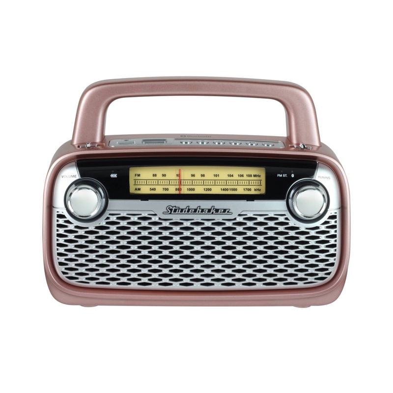 Studebaker AM/FM Portable Radio with Bluetooth and Rechargeable Battery