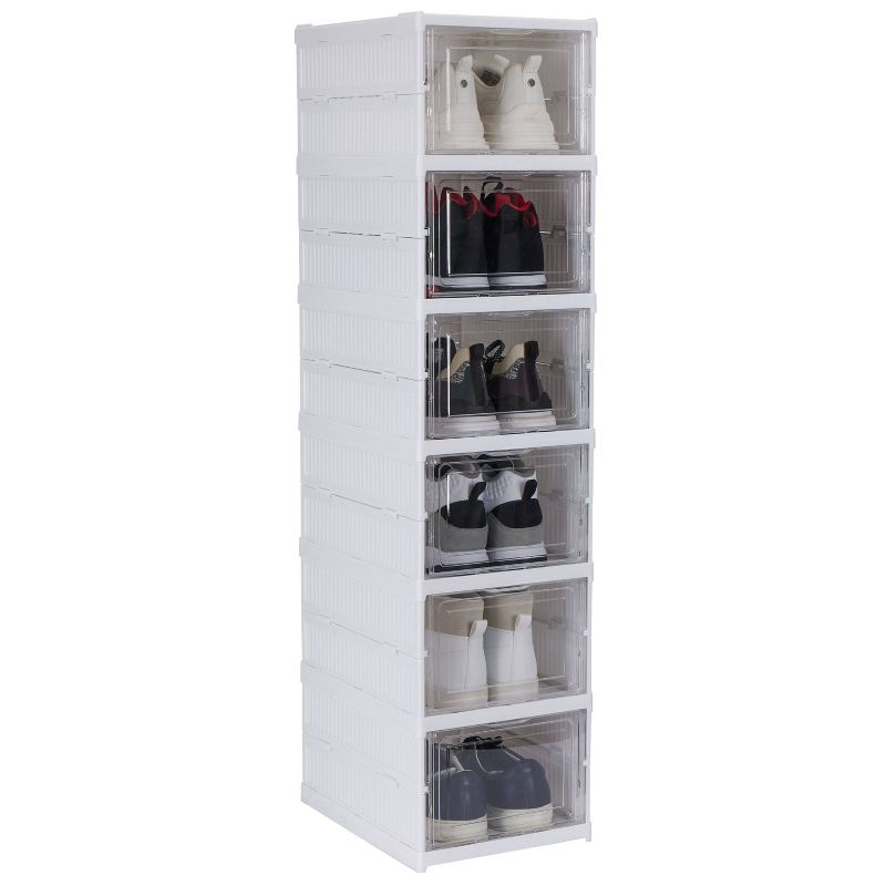 Simplify 6 Tier Collapsible Shoe Organizer Storage Box