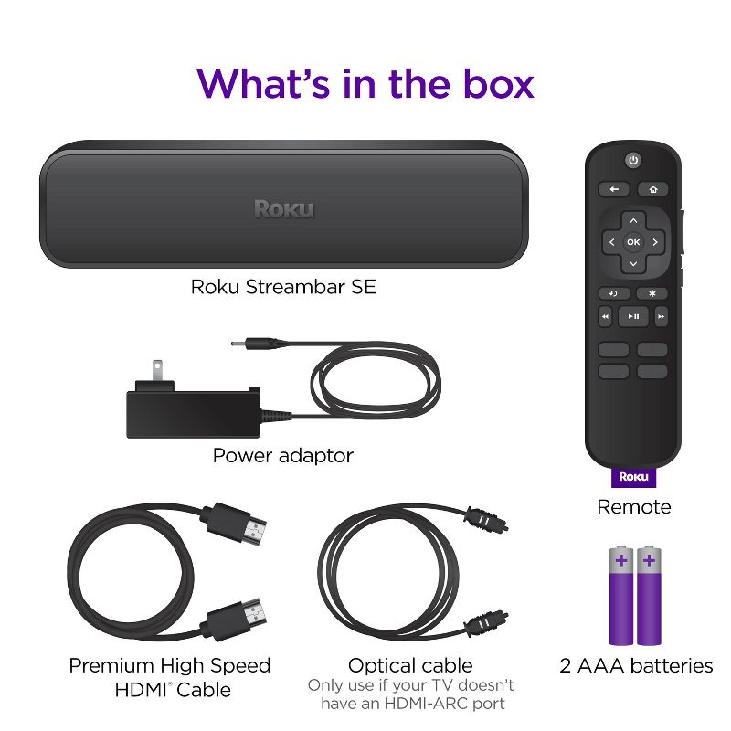 Roku Streambar SE 2-in-1 TV Soundbar with Built-in Streaming, Premium Speakers, & Enhanced Speech Clarity
