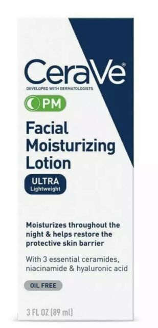 CeraVe PM Lotion, Face Moisturizer for Night Use, 2 oz
