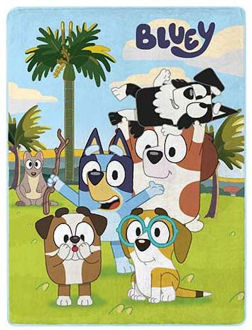 BBC's Bluey "Friend Fun" 46x60 Silk Touch Throw - by The Northwest Group(E-B00KS) DIGITAL BOOK