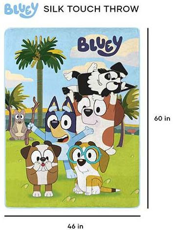 BBC's Bluey "Friend Fun" 46x60 Silk Touch Throw - by The Northwest Group(E-B00KS) DIGITAL BOOK