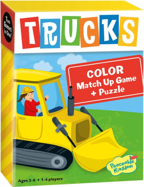 Trucks Match Up Game + Puzzle by Peaceable Kingdom(E-B00KS) DIGITAL BOOK