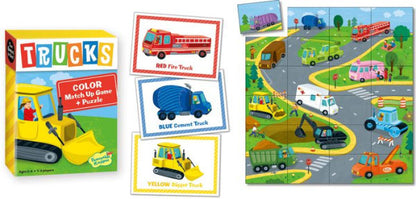 Trucks Match Up Game + Puzzle by Peaceable Kingdom(E-B00KS) DIGITAL BOOK