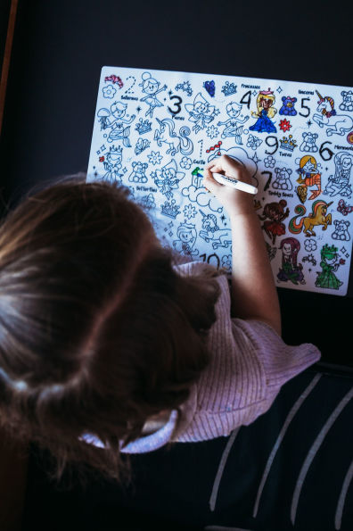 Sugar & Spice Reusable Silicone Colouring Placemat by HeyDoodle(E-B00KS) DIGITAL BOOK