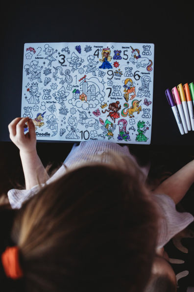 Sugar & Spice Reusable Silicone Colouring Placemat by HeyDoodle(E-B00KS) DIGITAL BOOK