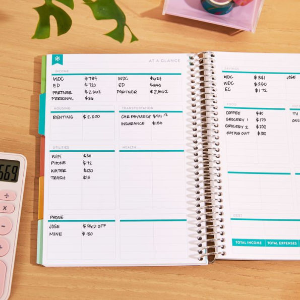 A5 Budget Planner by Erin Condren, Silver/Coiled Circle Geometric(E-B00KS) DIGITAL BOOK