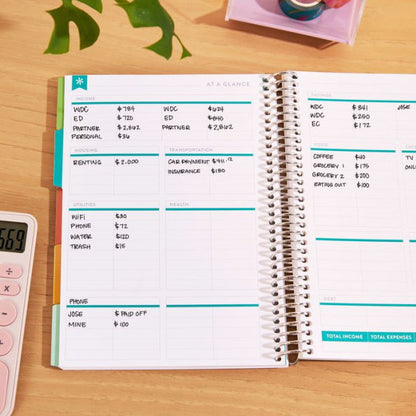 A5 Budget Planner by Erin Condren, Silver/Coiled Circle Geometric(E-B00KS) DIGITAL BOOK