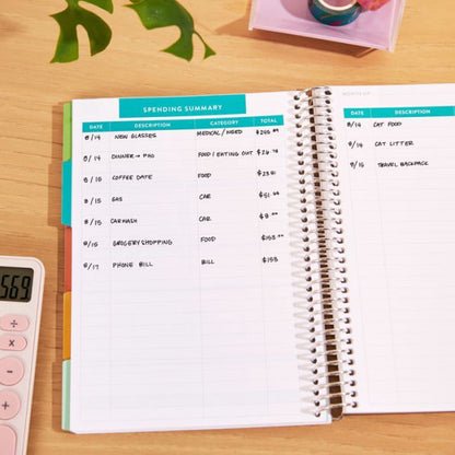 A5 Budget Planner by Erin Condren, Silver/Coiled Circle Geometric(E-B00KS) DIGITAL BOOK