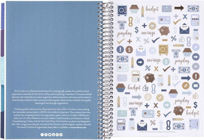 A5 Budget Planner by Erin Condren, Silver/Coiled Circle Geometric(E-B00KS) DIGITAL BOOK