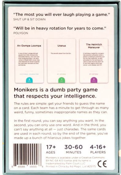 Monikers by Alex Hague and Justin Vickers(E-B00KS) DIGITAL BOOK