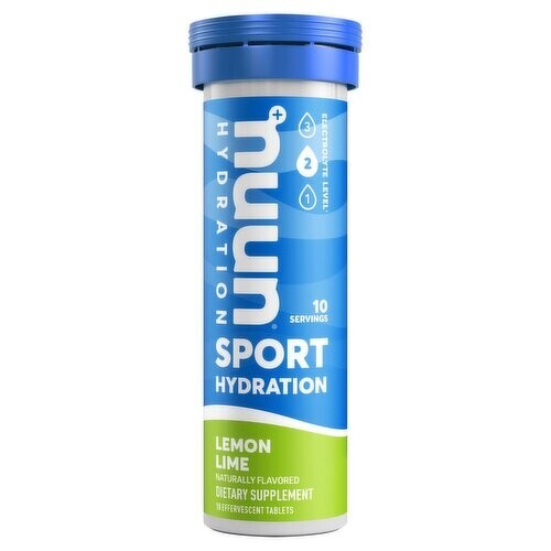 Nuun Sport Hydration Lemon Lime Dietary Supplement, 10 count, 10 Each