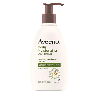 Aveeno Daily Moisturizing Body Lotion with Soothing Prebiotic Oat, 12 fl. Oz