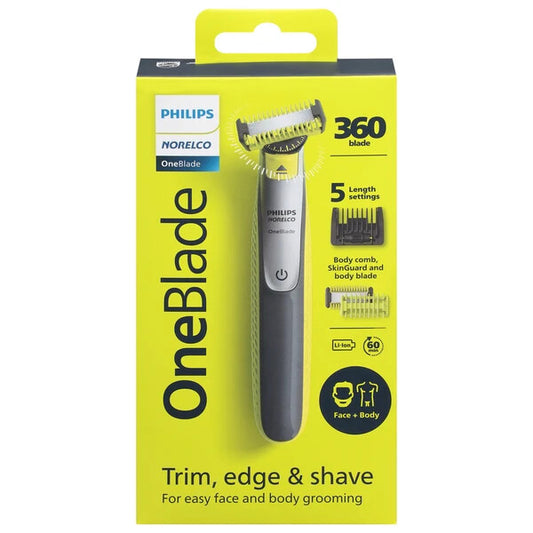 Philips Trimmer, 360 Blade, Face + Body