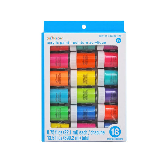 Bright Glitter 18ct Color Acrylic Paint Set by Creatology™