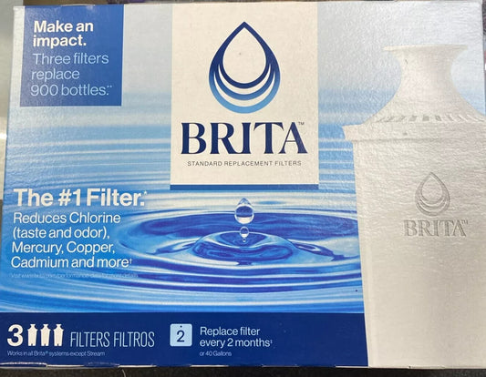BRITA NEW SEALED Replacement Filters 3 Pack
