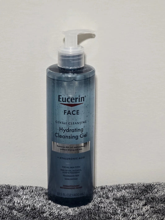 Eucerin Face Cleansing Gel Hyaluronic Acid LARGE 13.5 oz, 400 mL NEW!