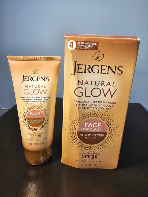 Jergens Natural Glow Moisturizer - Medium to Deep Skin SPF20 2 oz 08/26