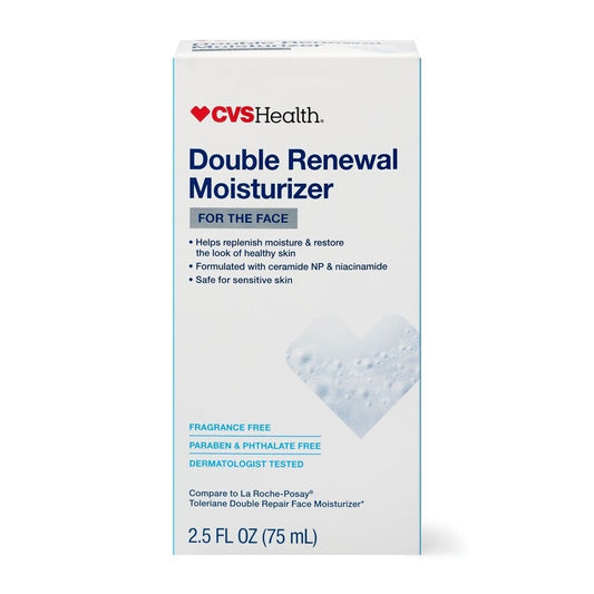 CVS Health Double Renewal Facial Moisturizer, 2.5 OZ