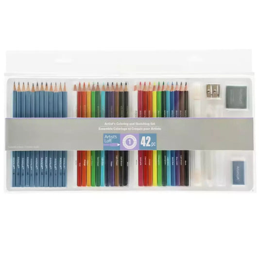 42 Piece Artist's Coloring & Sketching Set by Artist's Loft™