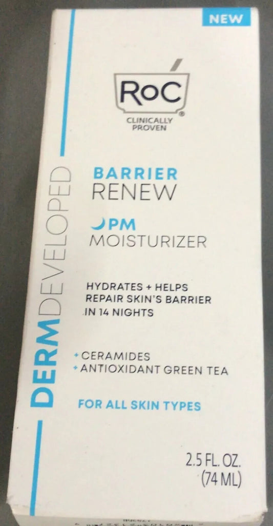 RoC Barrier Renew PM Night Moisturizer, All Skin Types, 2.5 fl oz