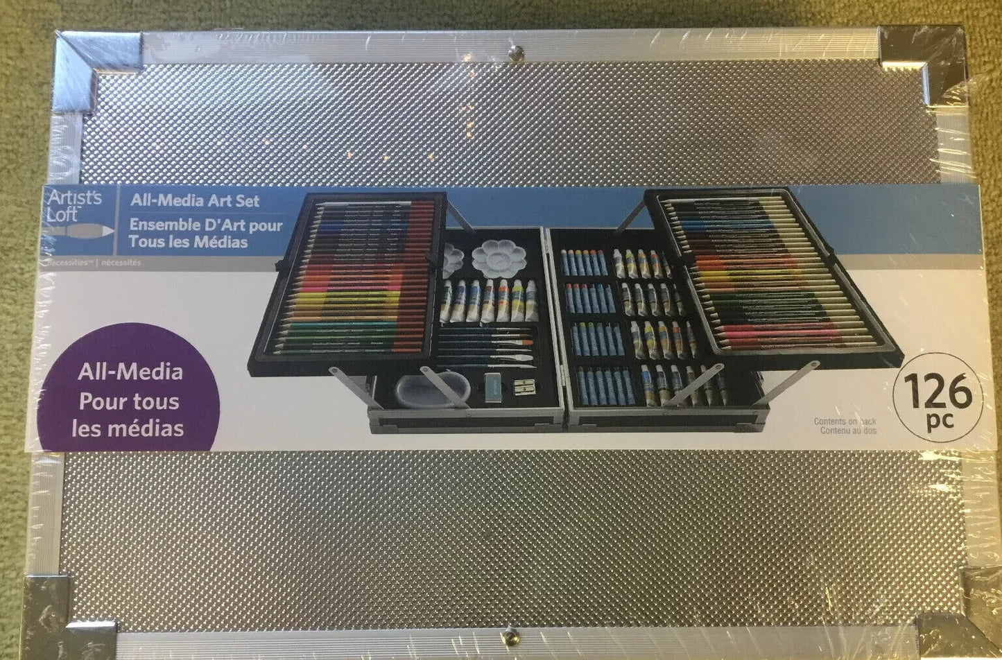 NEW All-Media 126Pc Art Set - Artist’s Loft Paints Pencils Pastels Brushes Paper