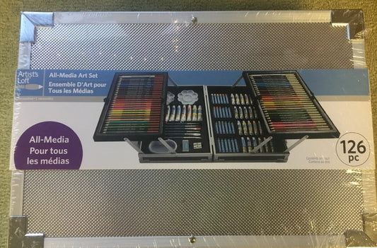 NEW All-Media 126Pc Art Set - Artist’s Loft Paints Pencils Pastels Brushes Paper
