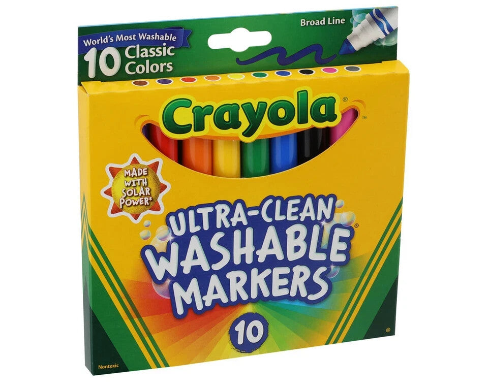 Crayola Ultraclean Broadline Classic Washable Markers (10 Count) [CRY587851]