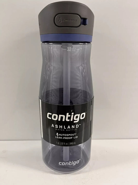 New Contigo Water Bottle 32 oz Ashland Blue With Lock Leak Proof